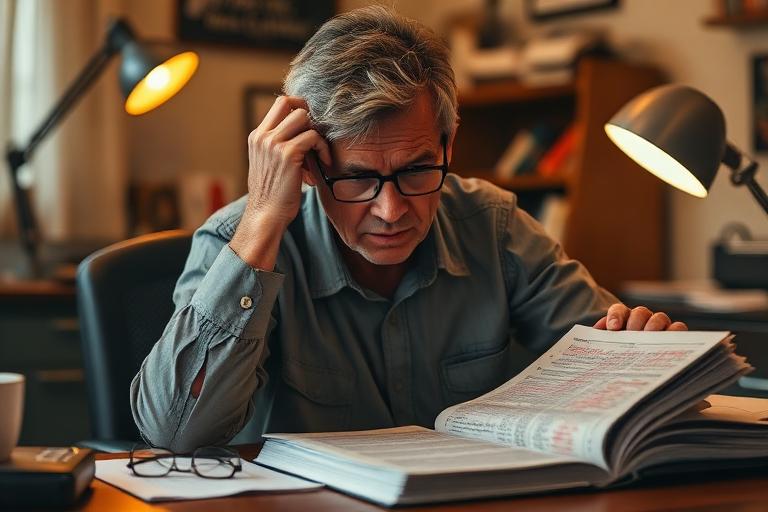 Pilha de redações corrigidas com caneta vermelha sobre mesa